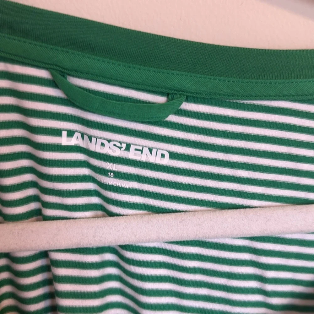 Lands' End Striped Cooling Pajama Tank Top SZ XL - Picture 3 of 3